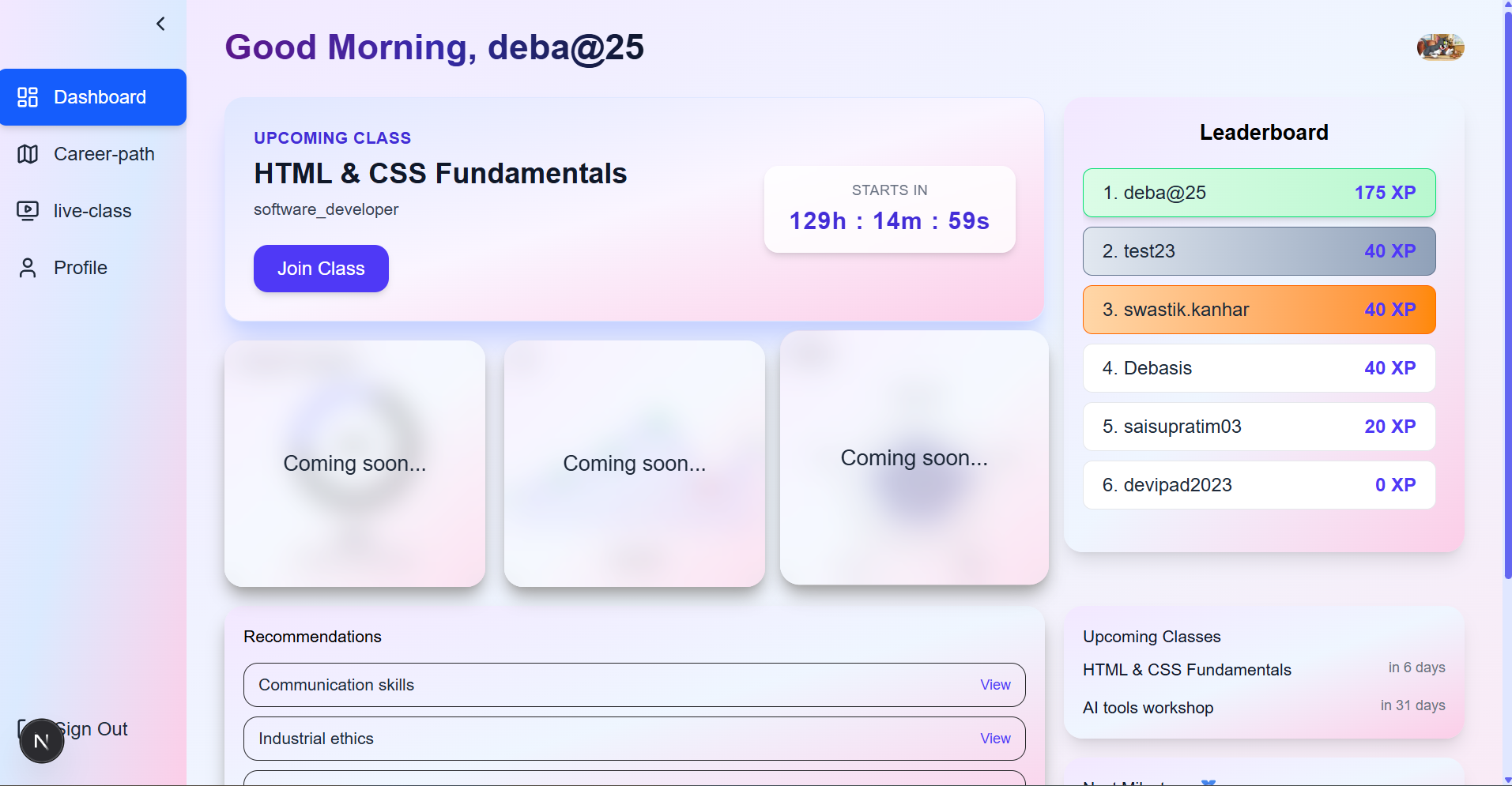 Dashboard Preview